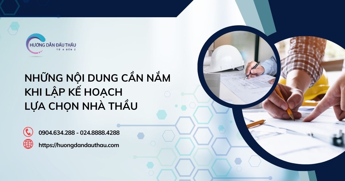 lập kế hoạch lựa chọn nhà thầu