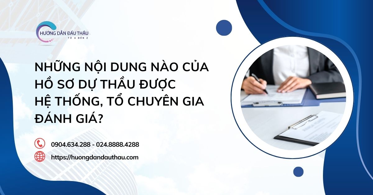 Những nội dung nào của hồ sơ dự thầu được Hệ thống, Tổ chuyên gia đánh giá?