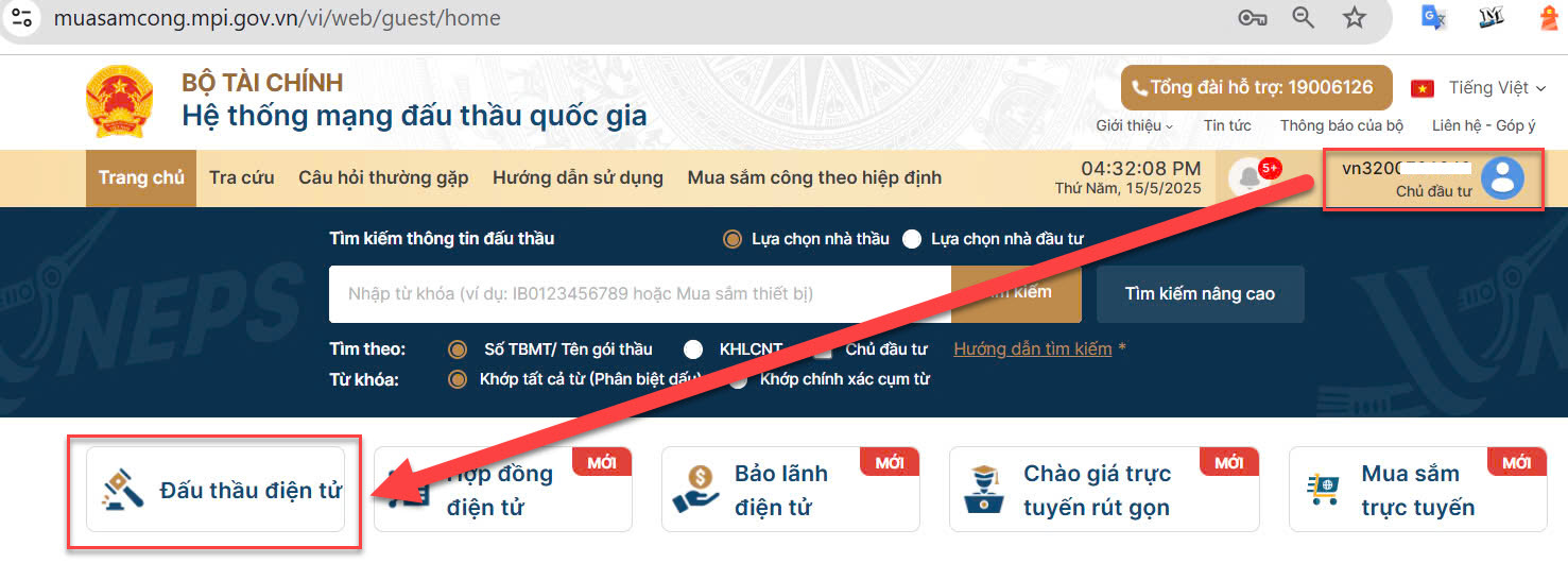 đấu thầu điện tử