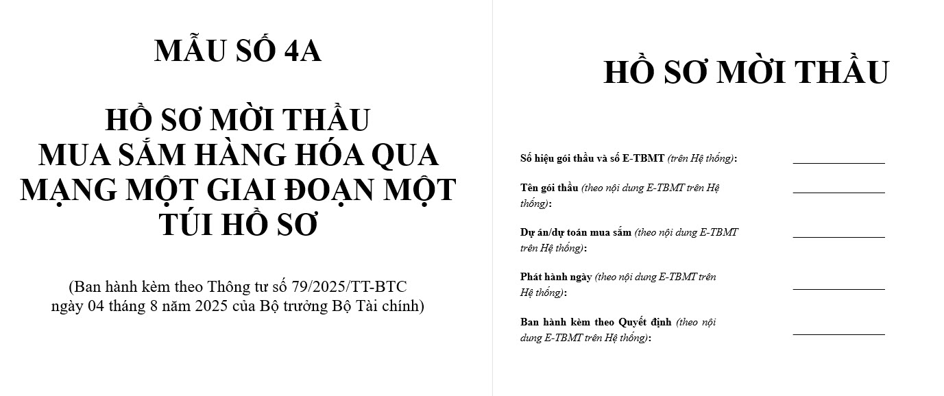 mẫu hsmt mua sắm hàng hóa 1 giai đoạn 1 túi hồ sơ