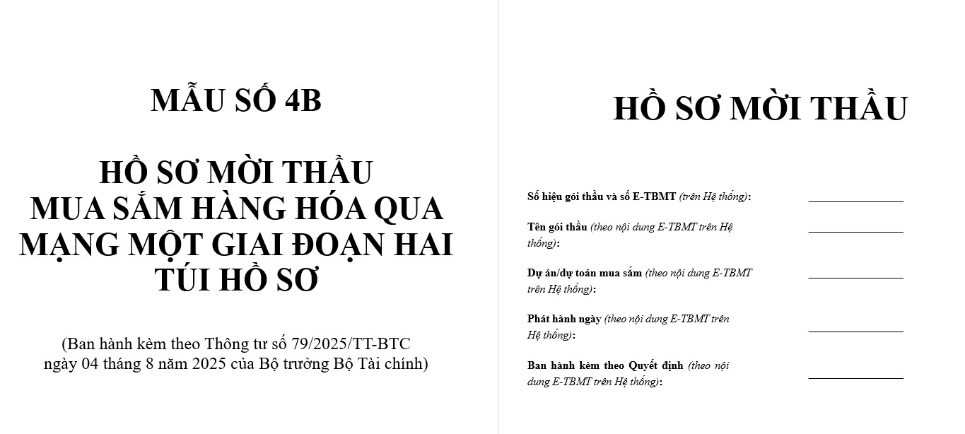 mẫu hsmt mua sắm hàng hóa 1 giai đoạn 2 túi hồ sơ