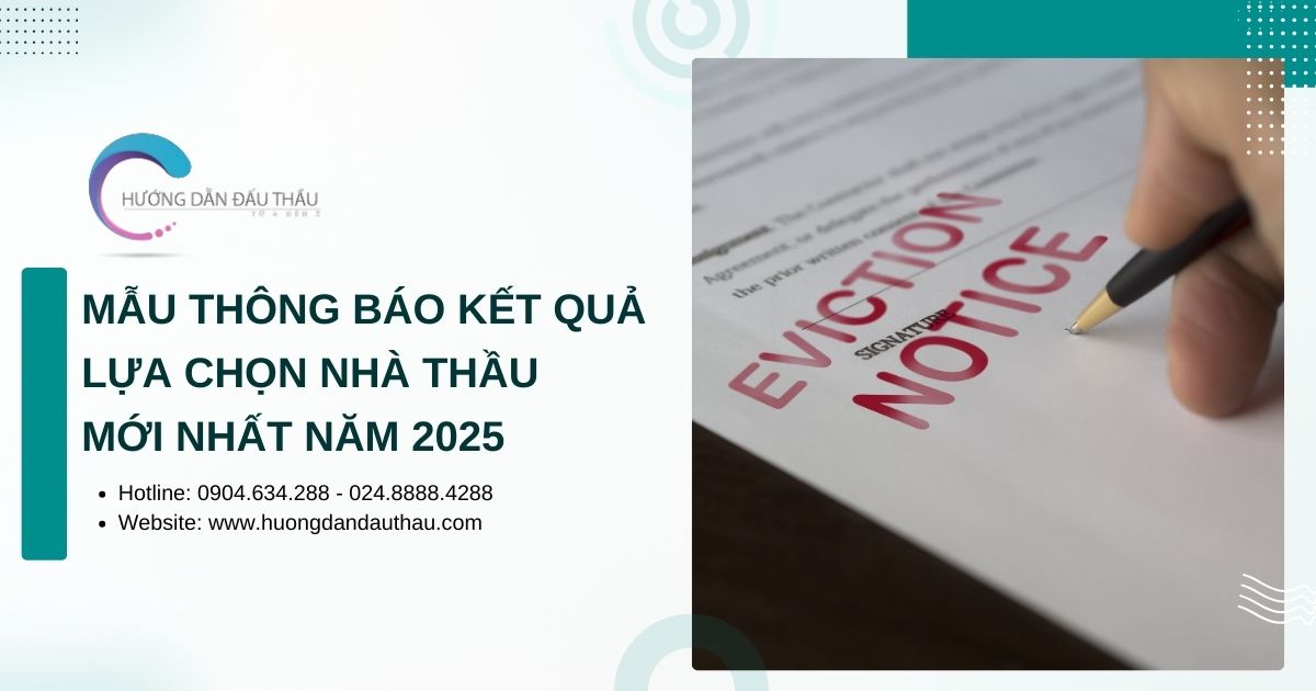 Mẫu thông báo kết quả lựa chọn nhà thầu mới nhất năm 2025